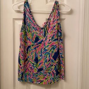 Lilly Pulitzer multi color tank top navy